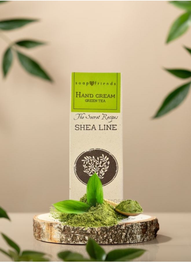Soap&Friends Green Tea Hand Cream 80ml – Antioxidant-Rich Moisturizer with 20% Organic Shea Butter – Skin Protection, Natural & Cruelty-Free Formula