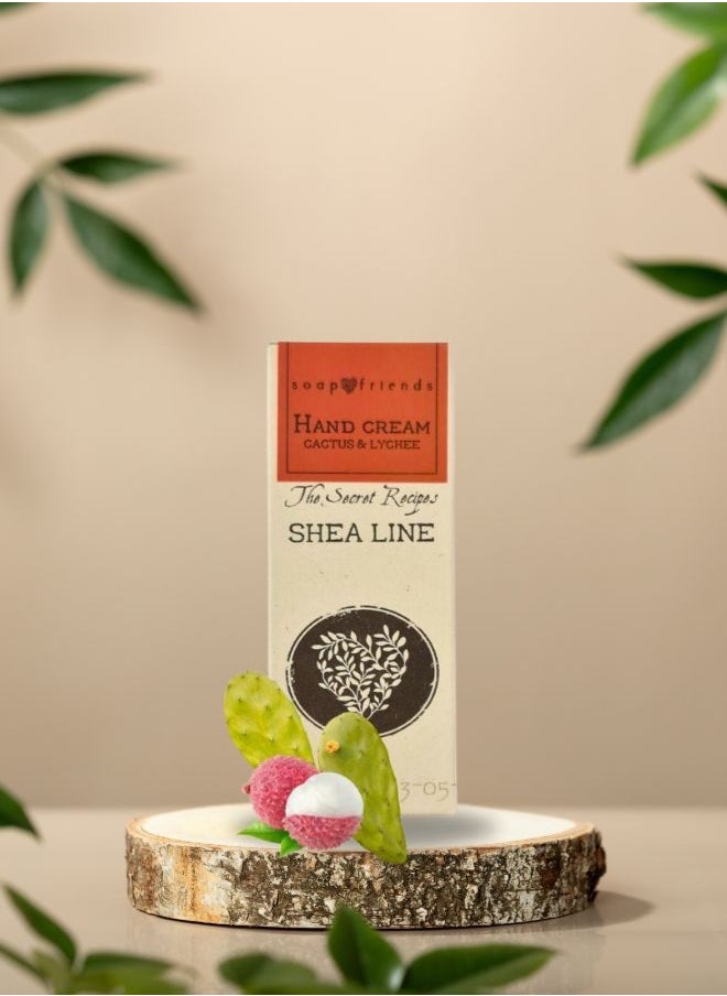 Soap&Friends Cactus & Lychee Hand Cream 80ml – Exotic Moisturizer with 20% Organic Shea Butter – Natural, Cruelty-Free