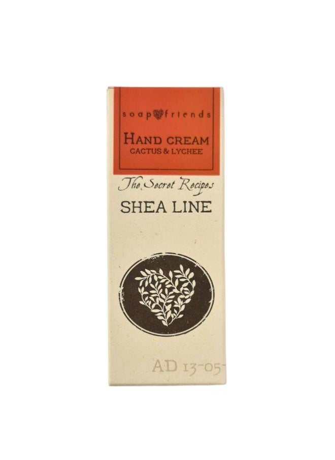 Soap&Friends Cactus & Lychee Hand Cream 80ml – Exotic Moisturizer with 20% Organic Shea Butter – Natural, Cruelty-Free
