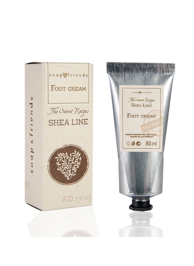 Soap&Friends Foot Cream 80ml – Moisturizing Repair Cream with 15% Shea Butter & Urea – Nourishing, Natural Formula for Dry Feet & Cracked Heels