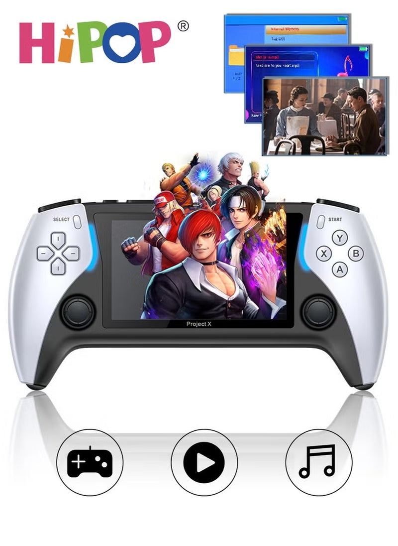Handheld Games Console with 2000+ Games,Support MP4 Mode,E-books and Music Playback,4.3 Inch HD Screen Retro Arcade Games,2500mAh High-Capacity Battery,Video Game Consoles for Kids