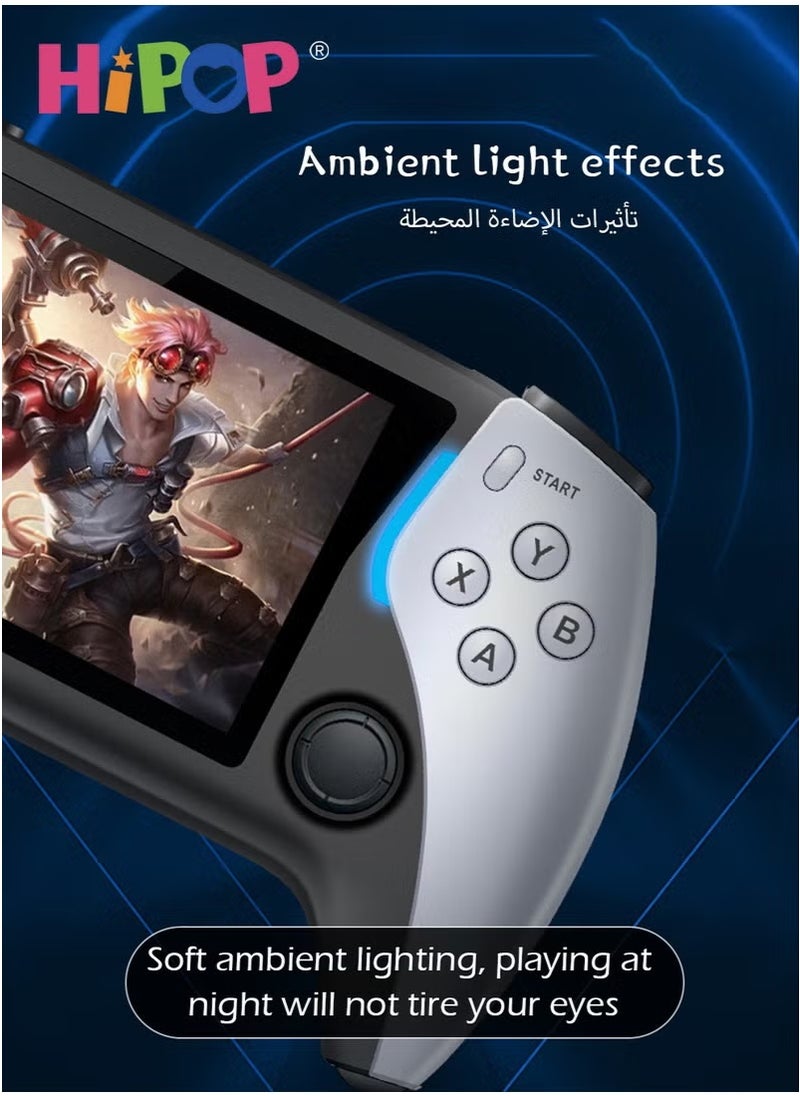 Handheld Games Console with 2000+ Games,Support MP4 Mode,E-books and Music Playback,4.3 Inch HD Screen Retro Arcade Games,2500mAh High-Capacity Battery,Video Game Consoles for Kids