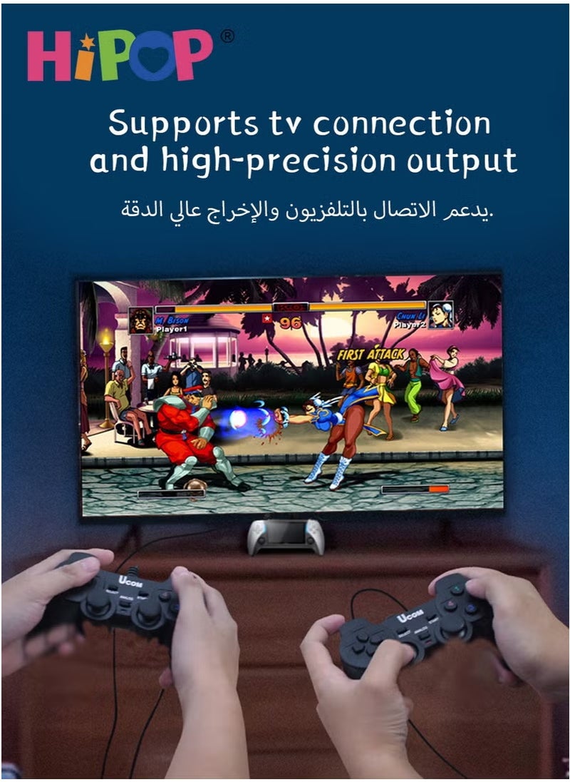 Handheld Games Console with 2000+ Games,Support MP4 Mode,E-books and Music Playback,4.3 Inch HD Screen Retro Arcade Games,2500mAh High-Capacity Battery,Video Game Consoles for Kids