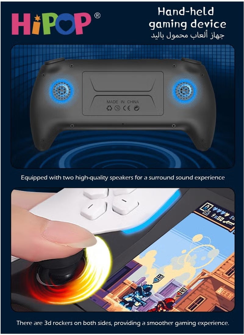 Handheld Games Console with 2000+ Games,Support MP4 Mode,E-books and Music Playback,4.3 Inch HD Screen Retro Arcade Games,2500mAh High-Capacity Battery,Video Game Consoles for Kids