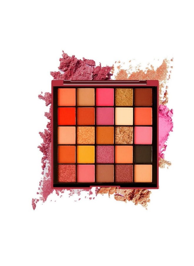 Mattlook 25 Colors Blink Eyeshadow Palette|Highly Pigmented|Blendable|Waterproof|Flawless Finish|Long Lasting|Matte & Shimmery| Creative & Fashion Eye Make-Up-Mutlicolor 03 (26G)