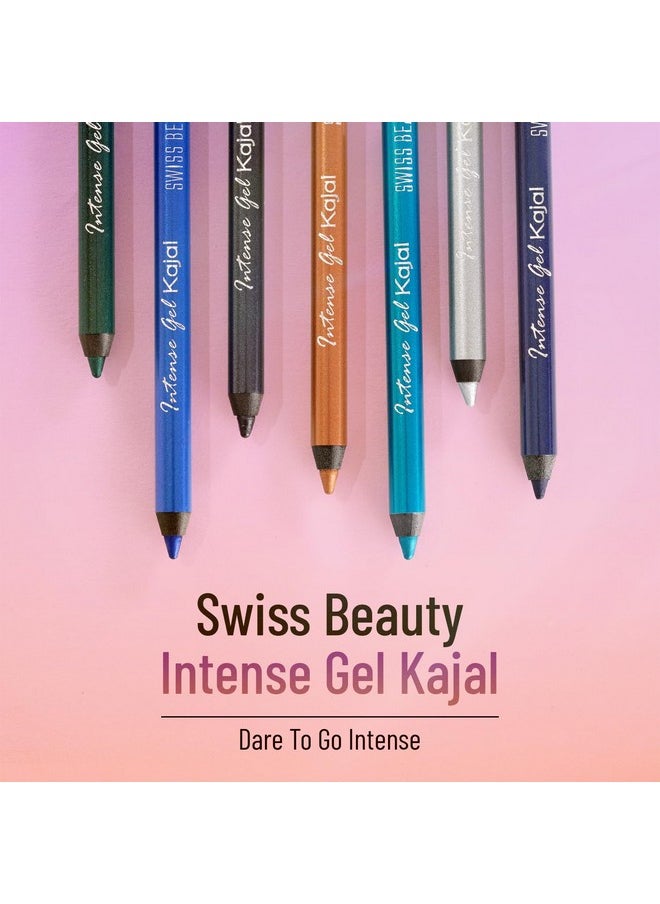 Swiss Beauty Intensegel Kajal Eyeliner, Eye Makeup, Turquoise, 1.2G