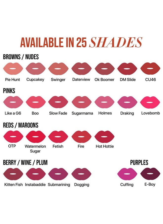 MyGlamm LIT Liquid Matte Lipstick-Like a G6 (Brown & Nudes)-3 ml | With Moringa Oil | 12HR Long-lasting Lipstick | Cruelty-Free Matte Lipstick