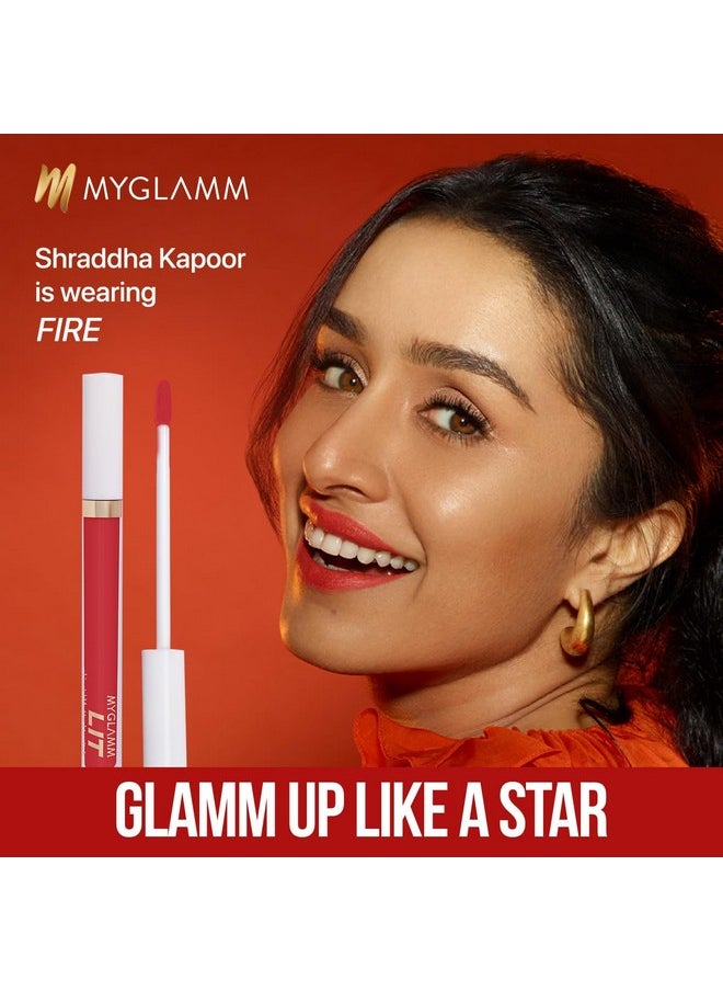 MyGlamm LIT Liquid Matte Lipstick-Like a G6 (Brown & Nudes)-3 ml | With Moringa Oil | 12HR Long-lasting Lipstick | Cruelty-Free Matte Lipstick
