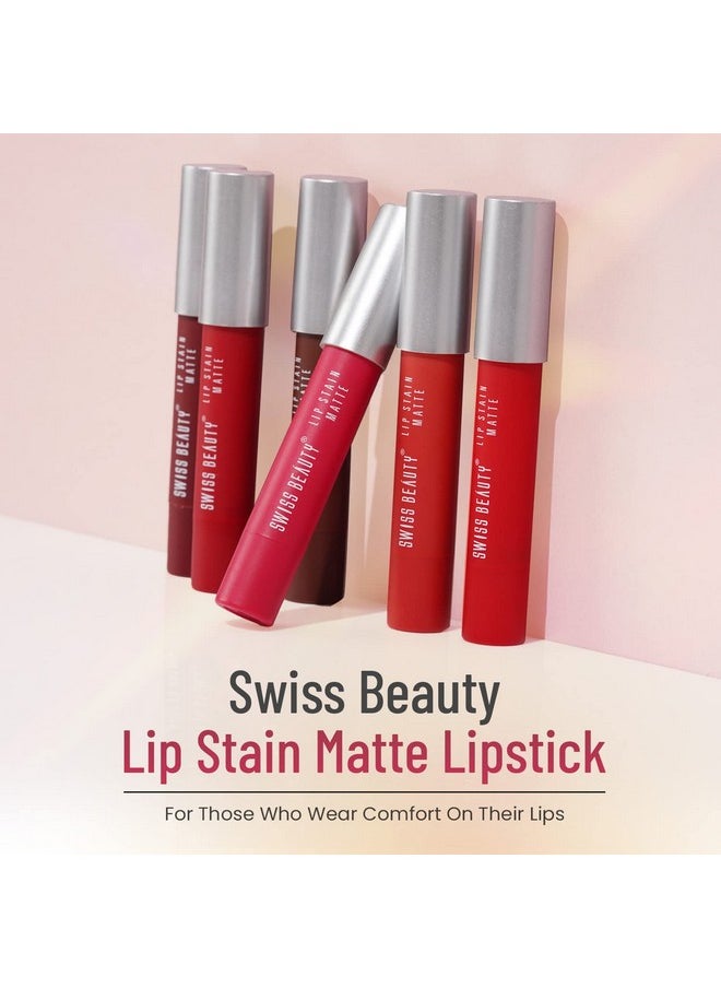 Stain Matte Lipstick | Long Lasting, Hydrating & Lightweight Lipstick | Magic Maroon, 3.4Gm|