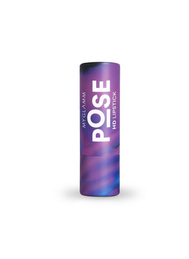 Pose Hd Lipstick-Nude Mauve (Pink)-4 Gm | Matte Lipstick | Enriched With Moringa Oil & Vitamin E | Long-Lasting & Moisturising