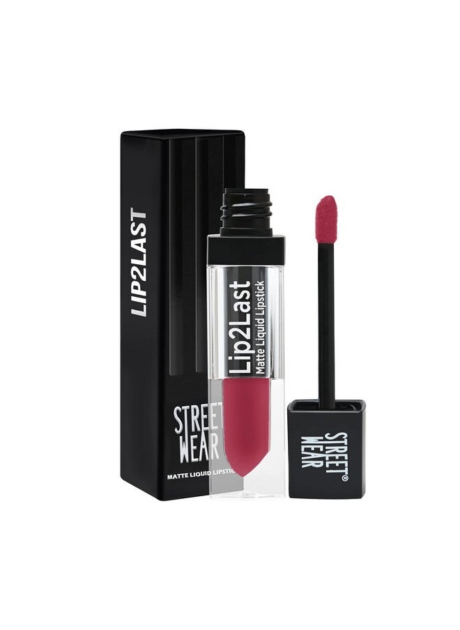 Lip2Last Matte Liquid Lipstick -Go Go Rose (Pink) - 5 Ml - Transferproof, Smudgeproof, Mask Friendly, Non-Drying Formula, Enriched With Vitamin E - Lasts Am To Pm!