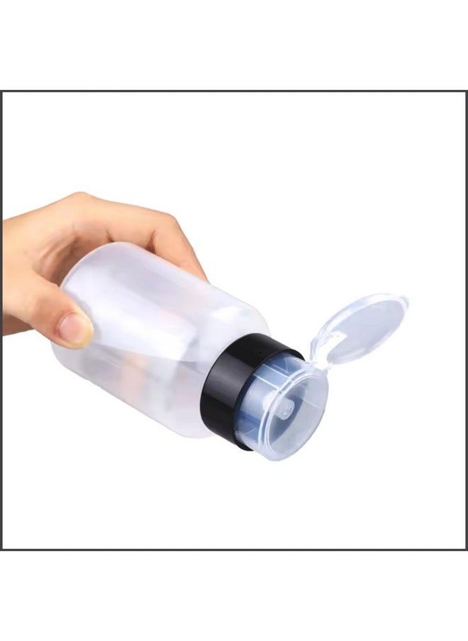 Professional Empty Plastic Refillable Lockable Dispensing Storage Press Pumping Bottle With Twist Lock Flip Cap White 100Ml Pack Of 1