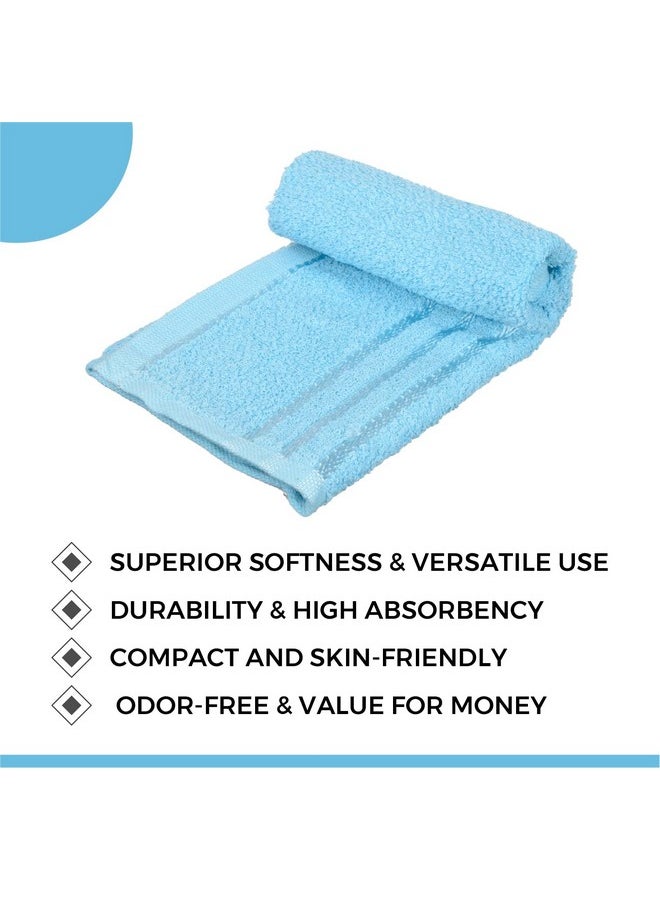 Kuber Industries Face Towel | Cotton Towels for Facewash | Towels for Daily use | Workout Hand Towel | Lining Design | 14x21 Inch | Pack of 3 | Multi