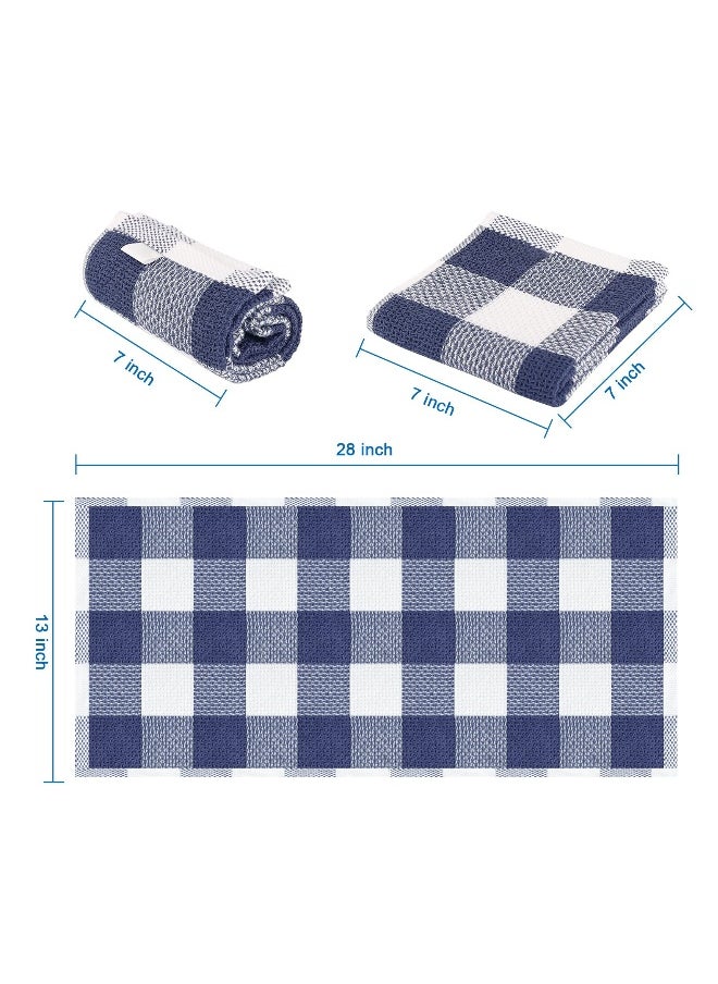 6 Packs 13x28 Kitchen Dish Cloths, Absorbent and Soft 100% Pure Cotton Dish Cloths, Nonstick Oil Washable Fast Drying, Suitable for Drying Dishes, Absorbent Bar Mop Towels