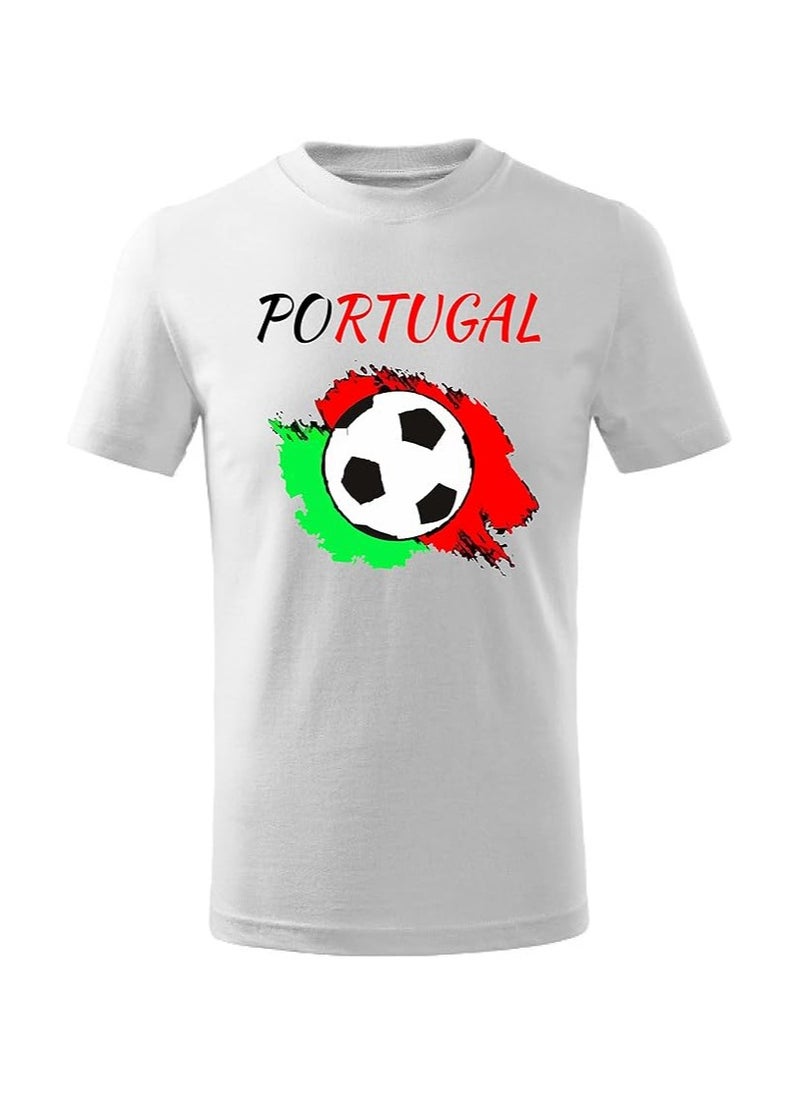 Portugal Football Fans Printed T-Shirts Supporting The Football Jersey Tshirts For Men|Women|Kids To Win The Cup
