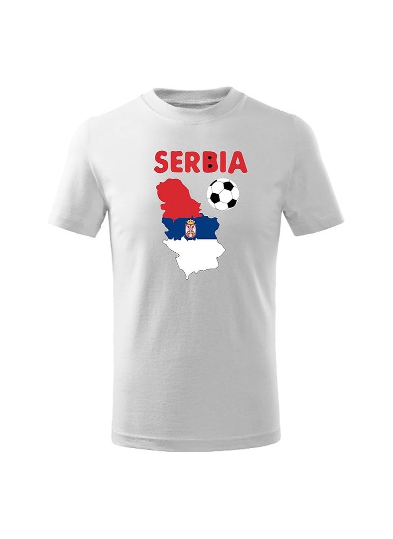 Serbia Football Fans Printed T-Shirts-Football Jersey T-Shirts For Men|Women|Kids To Win The Cup