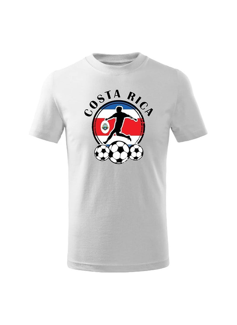 Costa Rica Football World Fans Printed T-Shirts Supporting Football Players Jersey T-Shirts For Men|Women|Kids To Win The Cup
