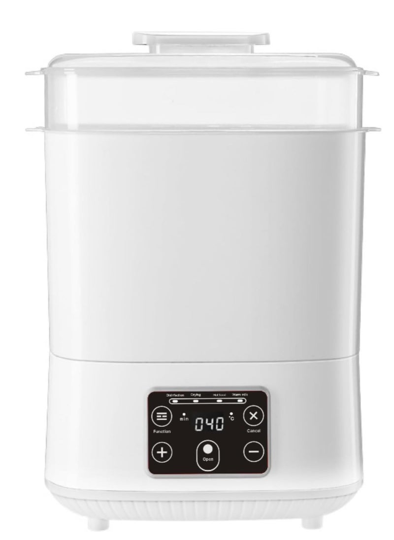 4-in-1 Electric Baby Bottle Sterilizer & Dryer – Steam Sanitizer, Universal Fit, BPA-Free, White