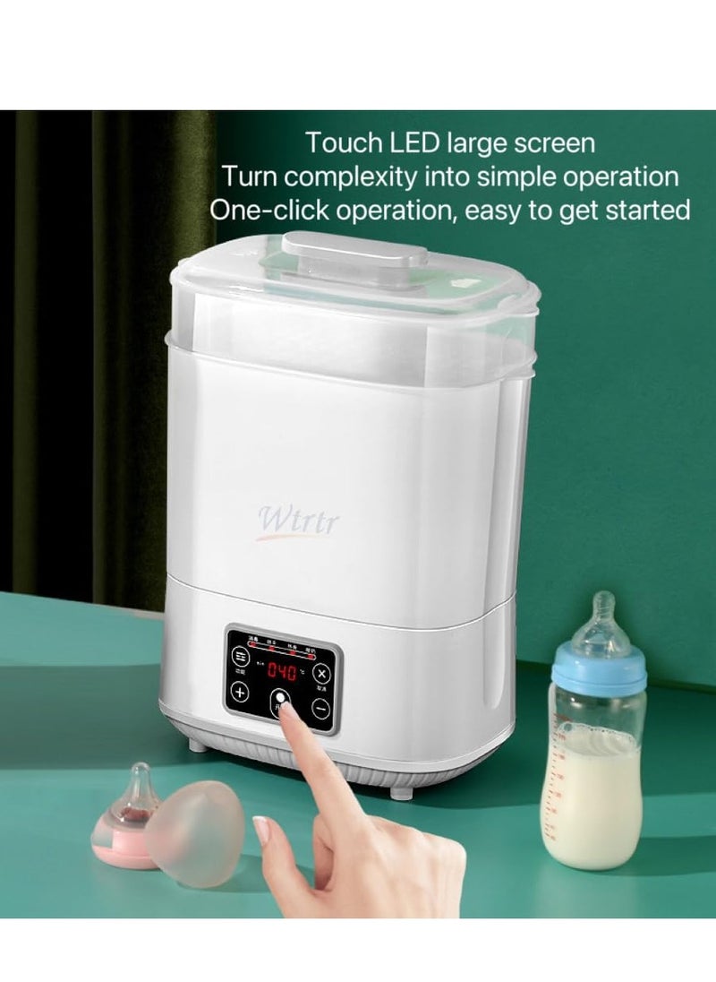 4-in-1 Electric Baby Bottle Sterilizer & Dryer – Steam Sanitizer, Universal Fit, BPA-Free, White