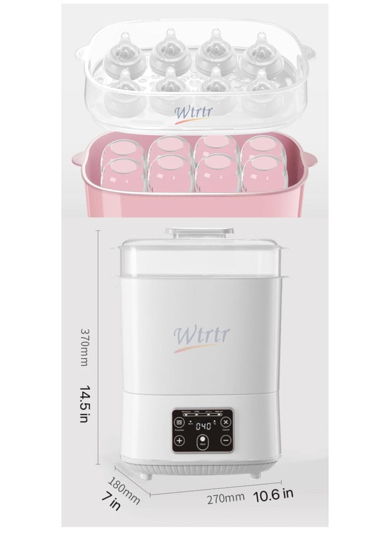 4-in-1 Electric Baby Bottle Sterilizer & Dryer – Steam Sanitizer, Universal Fit, BPA-Free, White