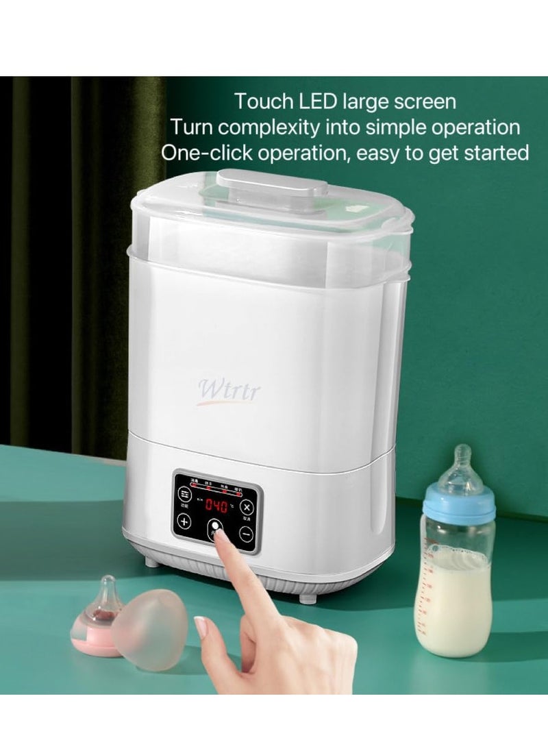 4-in-1 Electric Baby Bottle Sterilizer & Dryer – Steam Sanitizer, Universal Fit, BPA-Free, White