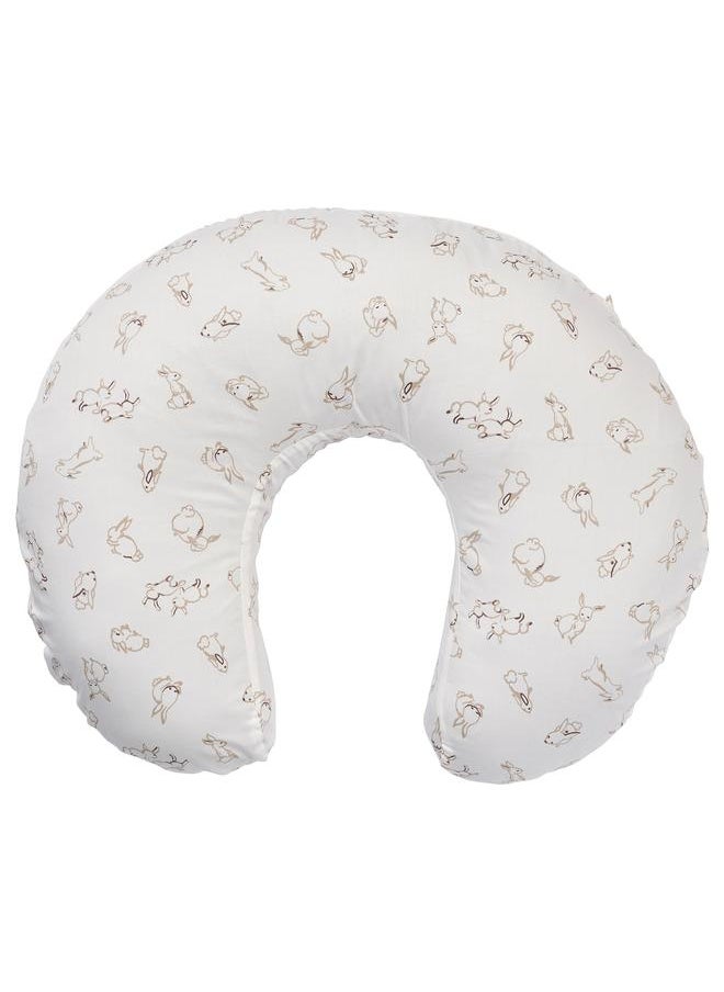 Cover for nursing pillow, rabbit pattern/white, 60x50x18 cm