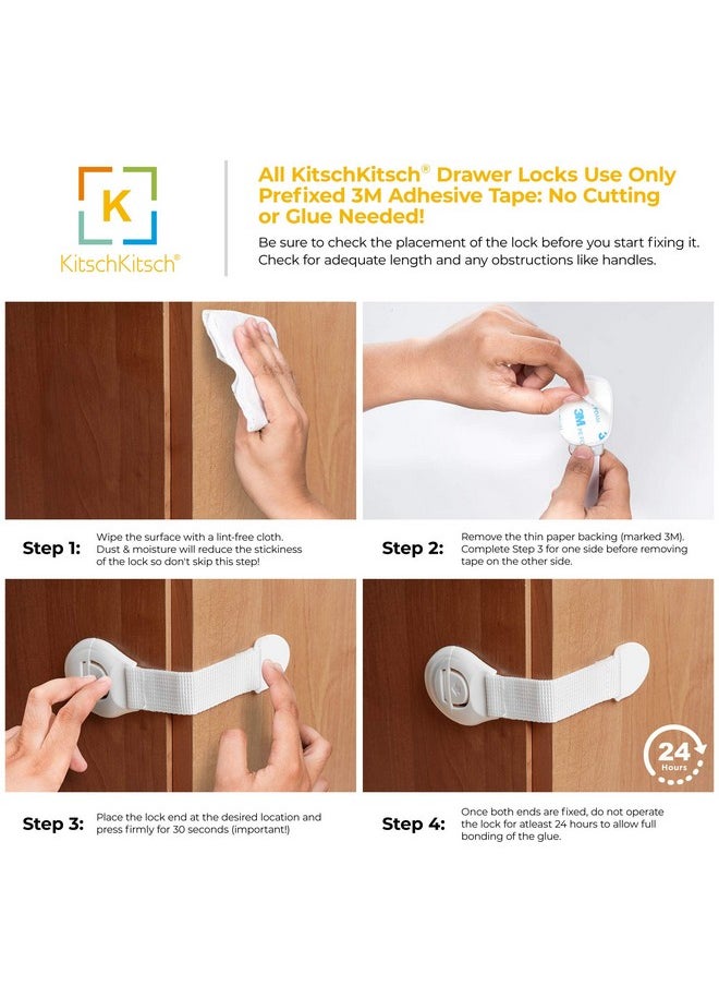 ® 8Pcs Baby Infant Child Proofing Safety Locks Latches Door Cupboard Cabinet Fridge Drawer Locks (Green)