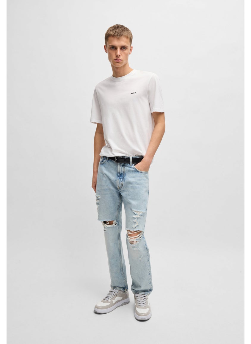 Cotton-jersey T-shirt with logo print
