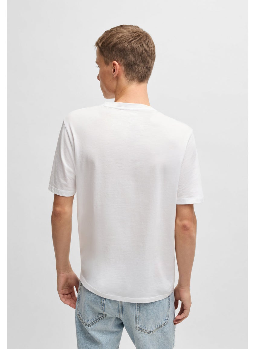 Cotton-jersey T-shirt with logo print
