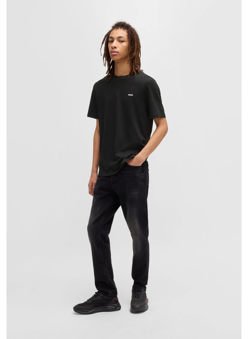 Cotton-jersey T-shirt with logo print