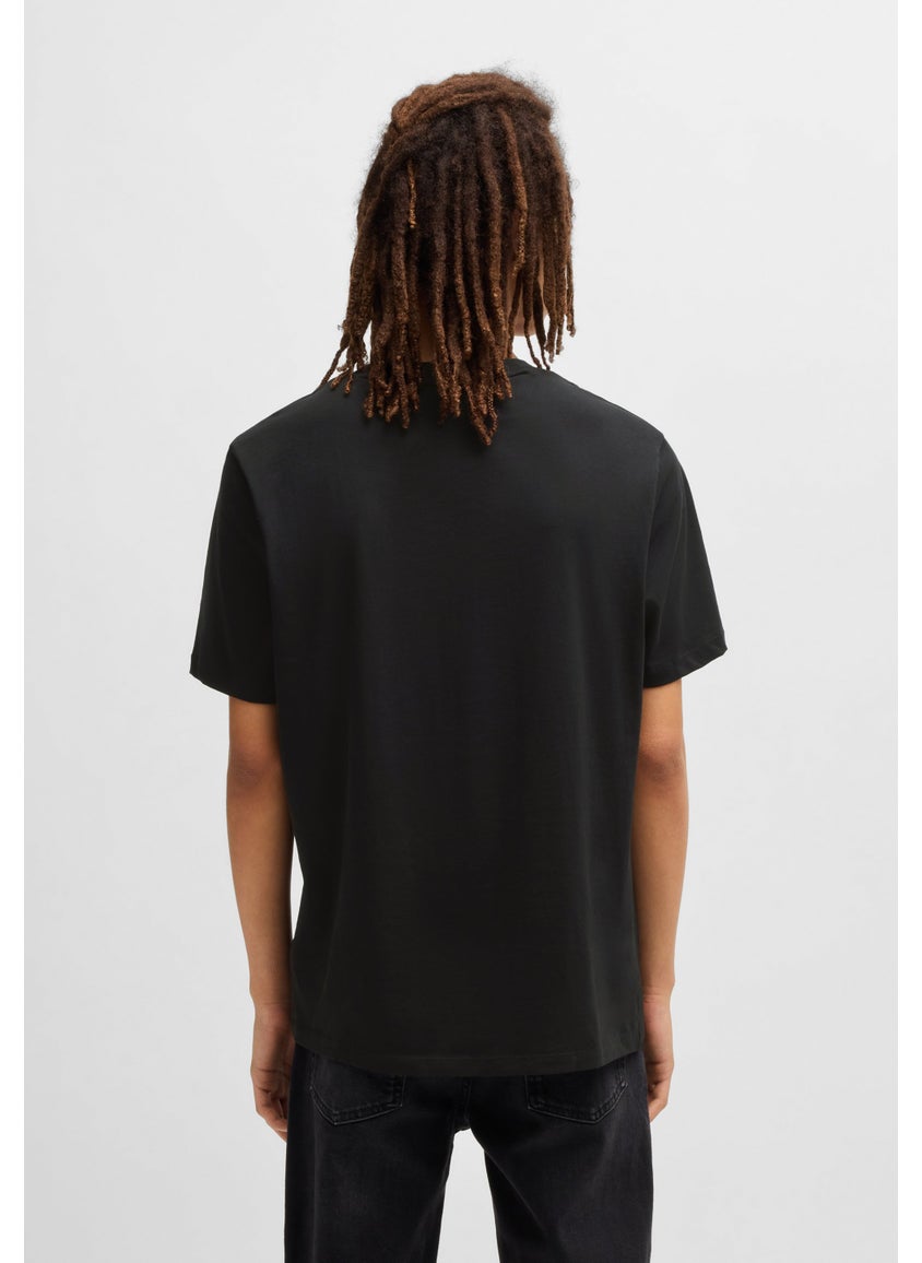 Cotton-jersey T-shirt with logo print