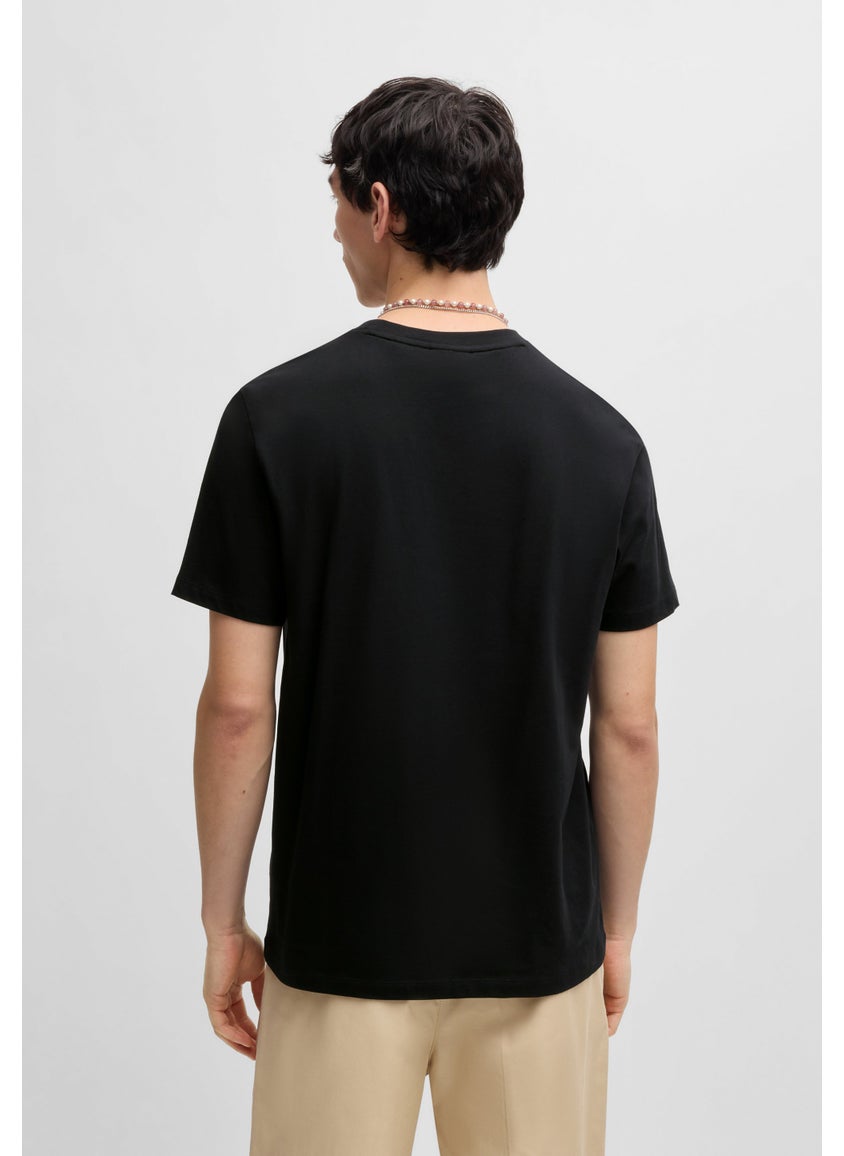 Cotton-jersey T-shirt with logo and animal graphic