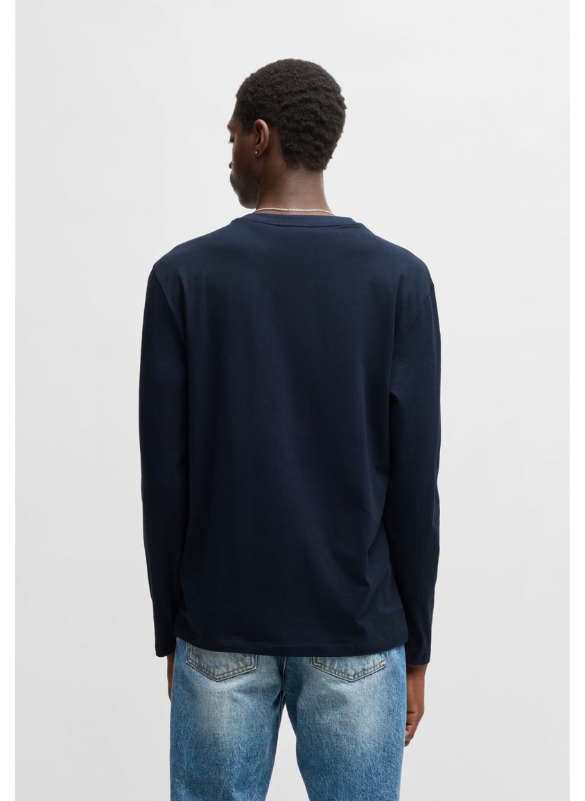 Cotton-jersey T-shirt with logo print