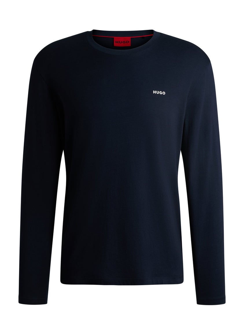 Cotton-jersey T-shirt with logo print