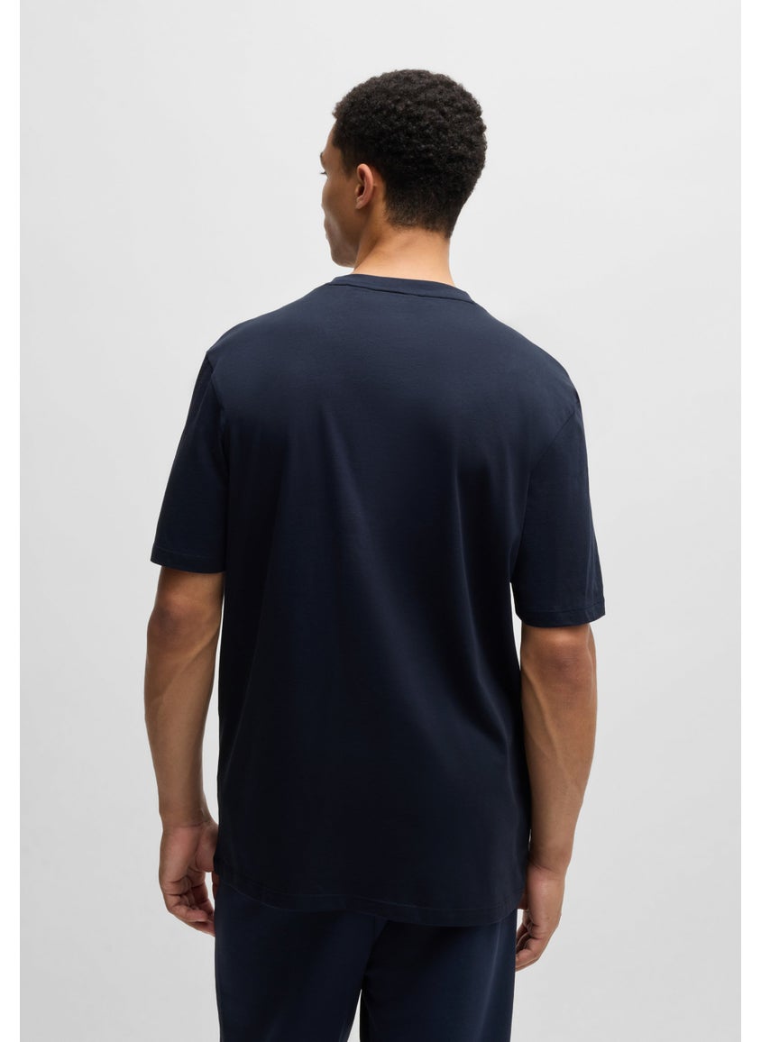 Cotton-jersey T-shirt with logo print