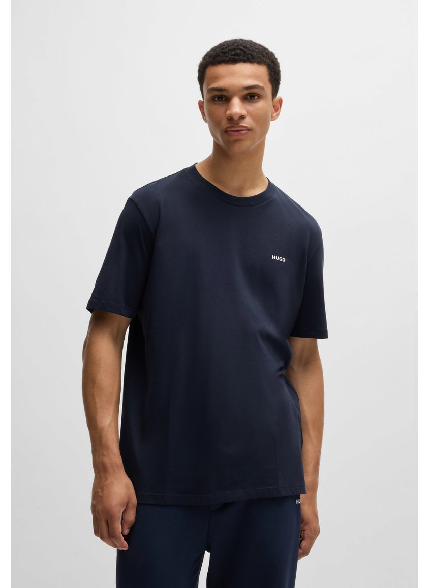 Cotton-jersey T-shirt with logo print
