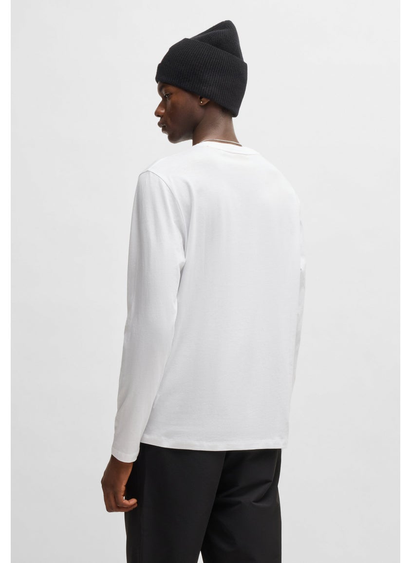 Cotton-jersey T-shirt with logo print