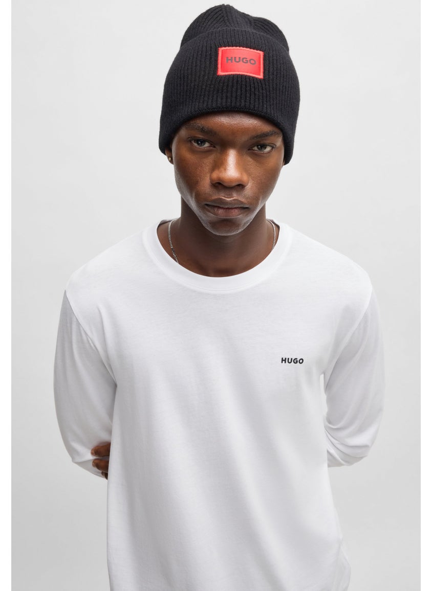 Cotton-jersey T-shirt with logo print