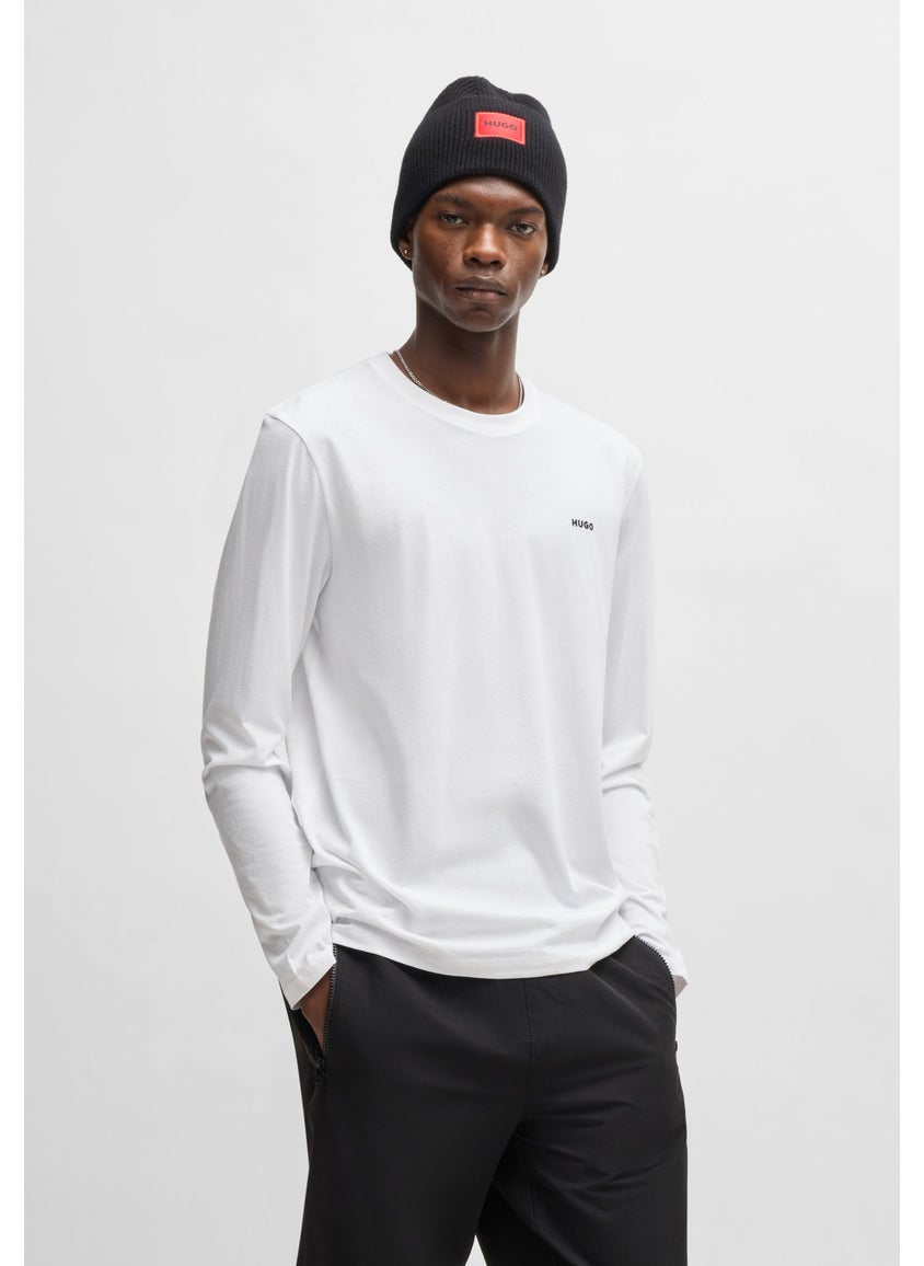 Cotton-jersey T-shirt with logo print