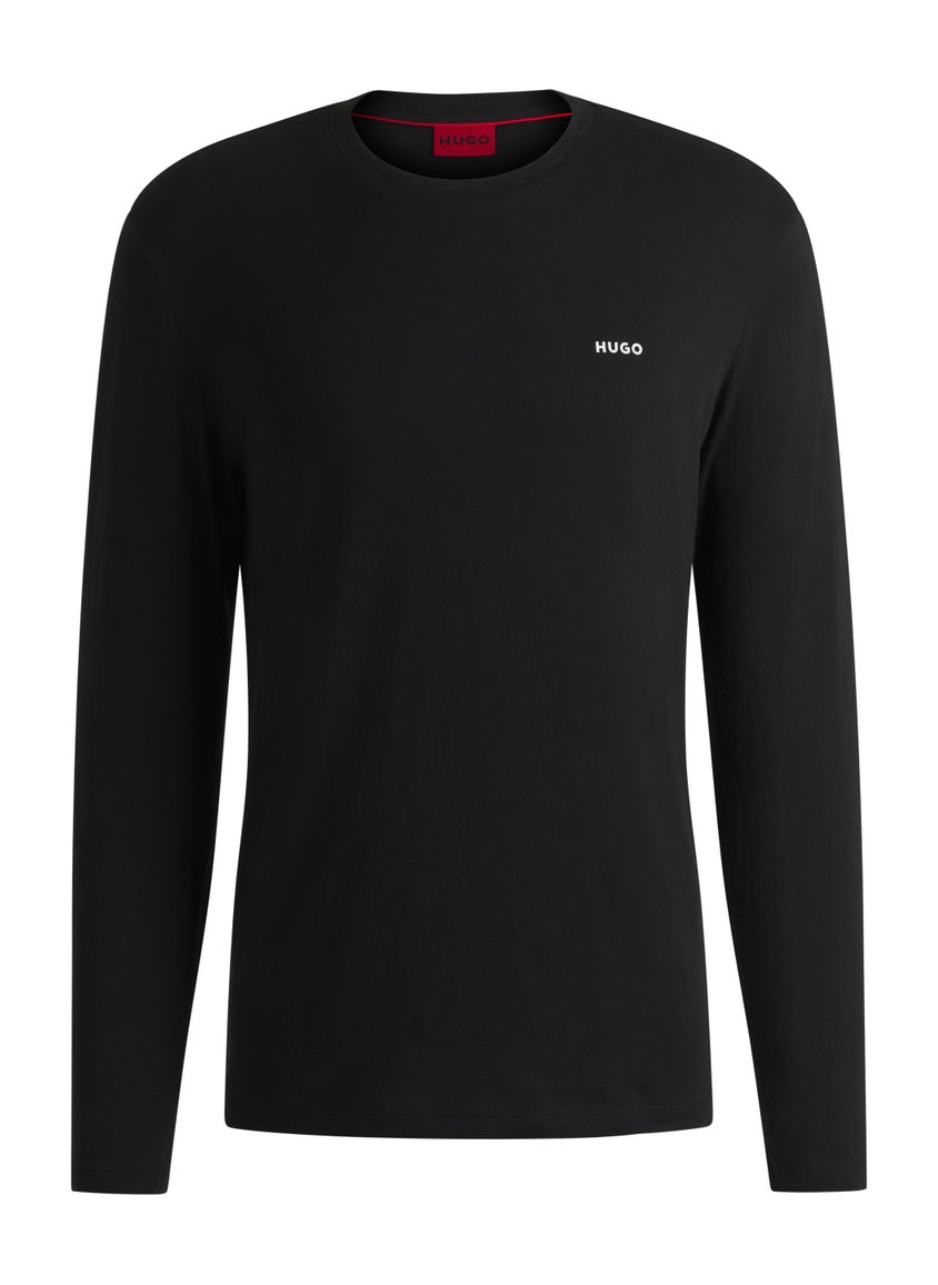 Cotton-jersey T-shirt with logo print
