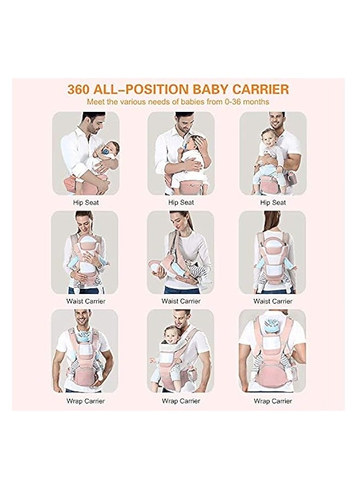 multifunction baby strap waist stool hip seat baby carrier, suitable for 0-36 months baby,6 in 1 carrying mode,adjustable size, very suitable for hiking shopping trip