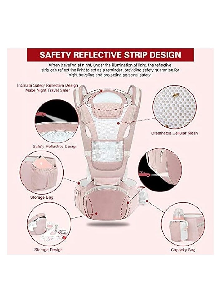 multifunction baby strap waist stool hip seat baby carrier, suitable for 0-36 months baby,6 in 1 carrying mode,adjustable size, very suitable for hiking shopping trip