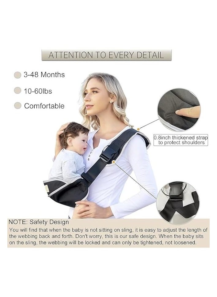 Baby Carrier Newborn to Toddler Adjustable Lightweight One Shoulder Labor-Saving Baby Carrier Sling Baby Wrap Sling Baby Hip Seat Carrier for Toddler Sling Baby Holder Carrier Baby Strap (Blue)
