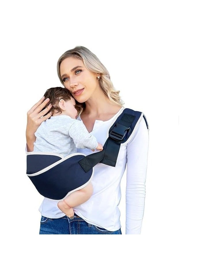 Baby Carrier Newborn to Toddler Adjustable Lightweight One Shoulder Labor-Saving Baby Carrier Sling Baby Wrap Sling Baby Hip Seat Carrier for Toddler Sling Baby Holder Carrier Baby Strap (Blue)