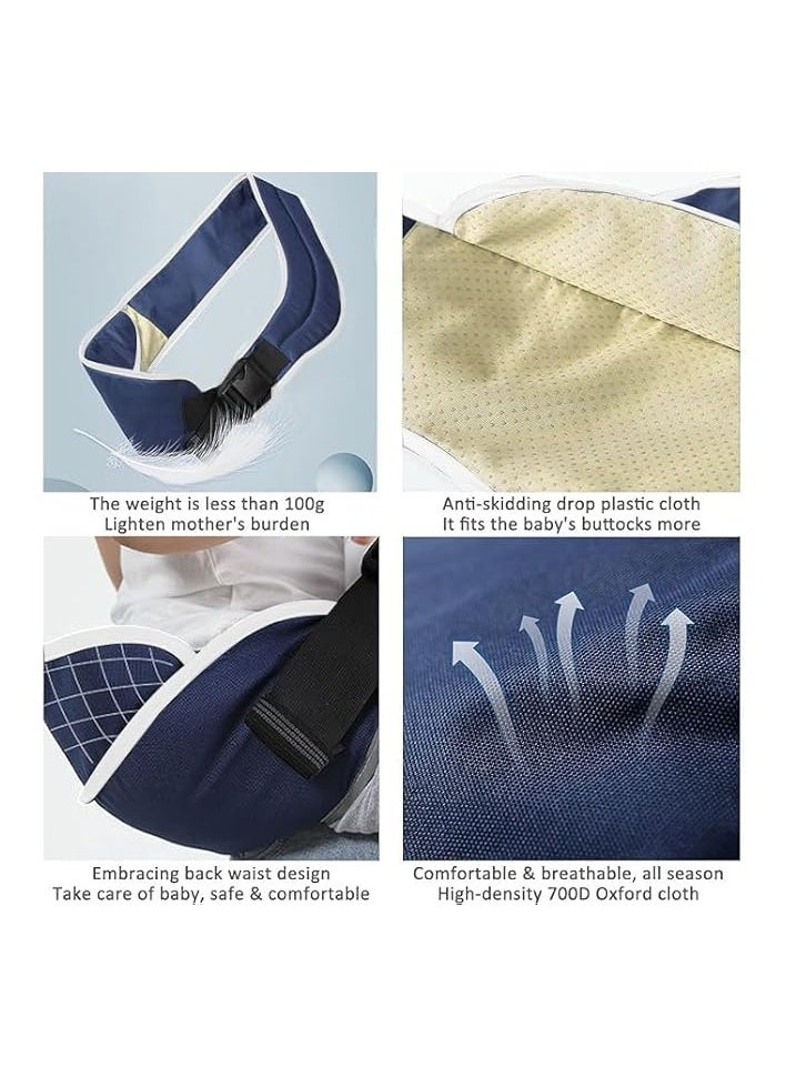 Baby Carrier Newborn to Toddler Adjustable Lightweight One Shoulder Labor-Saving Baby Carrier Sling Baby Wrap Sling Baby Hip Seat Carrier for Toddler Sling Baby Holder Carrier Baby Strap (Blue)