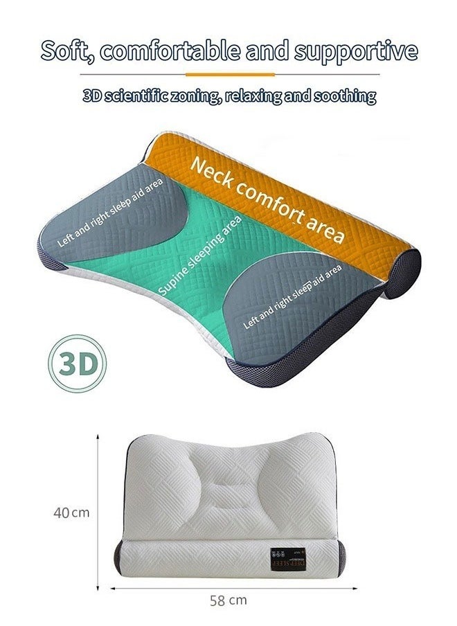 Bed Pillow Sleeping Pillow for Neck Support Sleeping Breathable Design Pillow Neck Protection Cushion