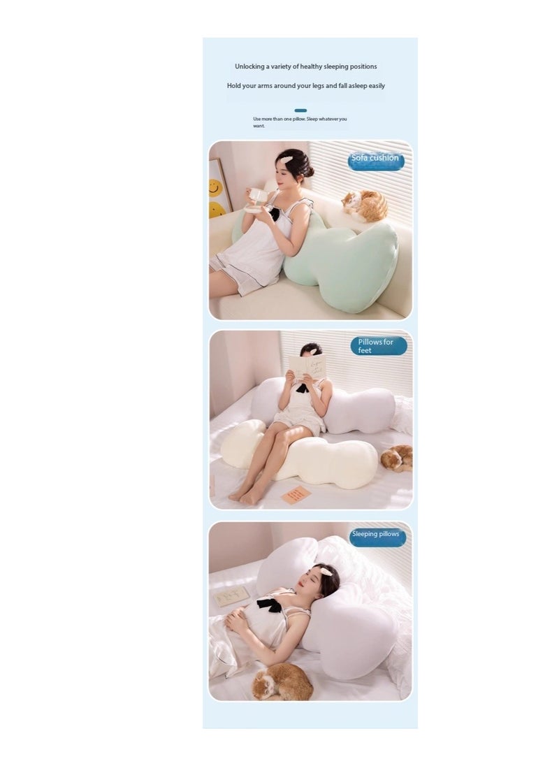 Ice Silk Adult Body Pillow 130cm Long Pillow Detachable and Washable Pregnant Women's Side Sleep Pillow Summer Cool and Breathable Pillow Multi functional Sofa Bedroom Napping Pillow Support Waist Back Legs Sleep Companion