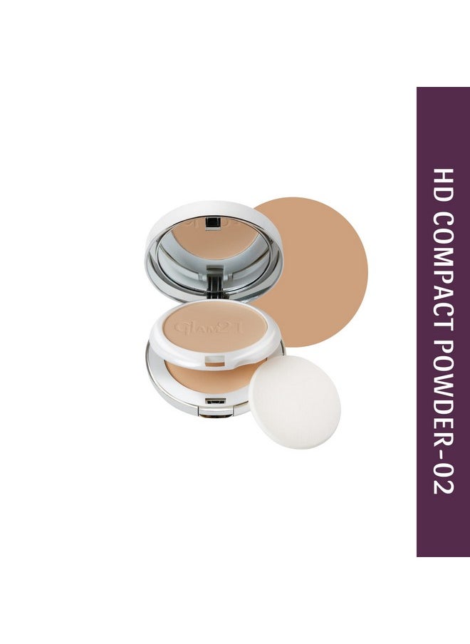 Glam21 2 In 1 Hd Compact Powder Oil Free Formula Long Lasting Freshness 12Hrs Stay Natural Matte Finishlight Medium20Gm