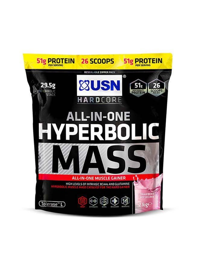 USN Hyperbolic Mass Strawberry Cheesecake 2kg Mass Gainer