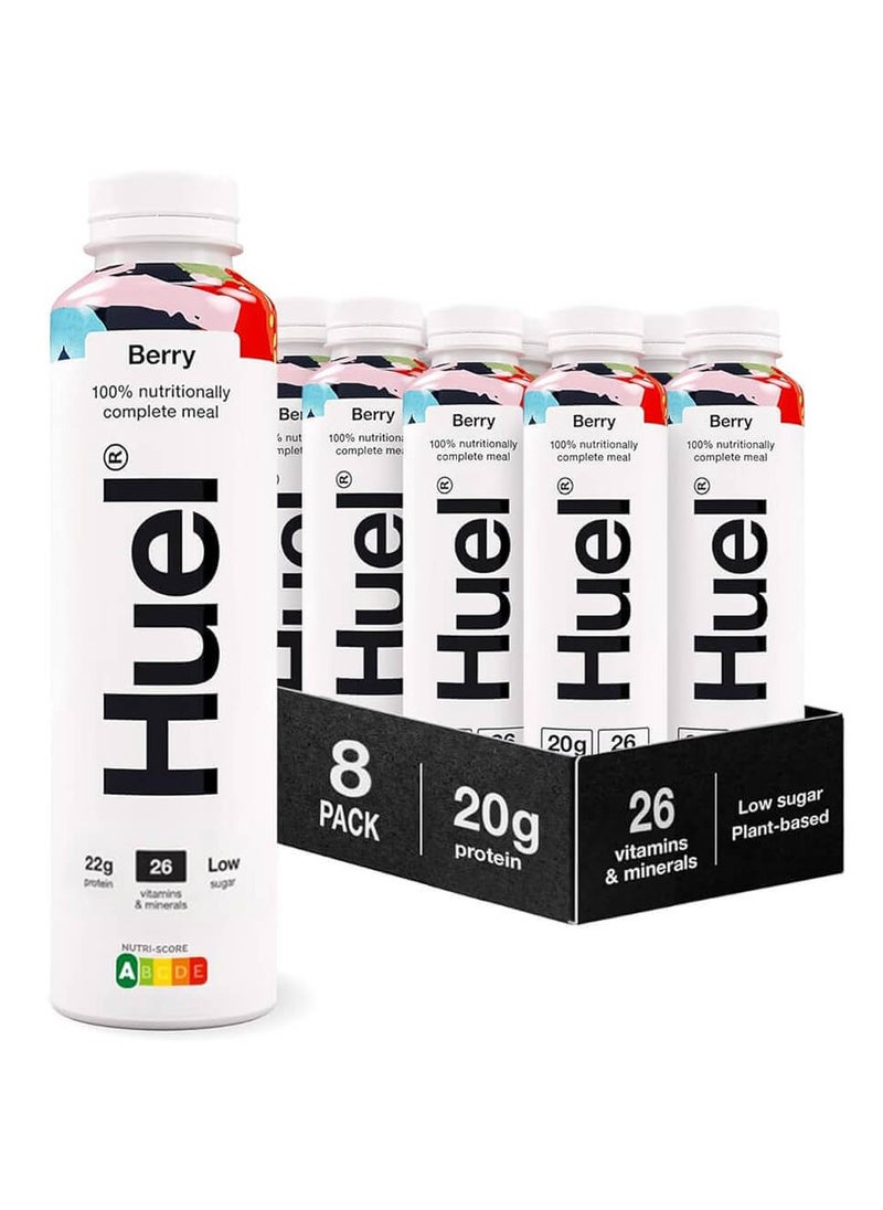 Huel Complete Meal Protein Milkshake Berry Flavor 500ml Pack of 8